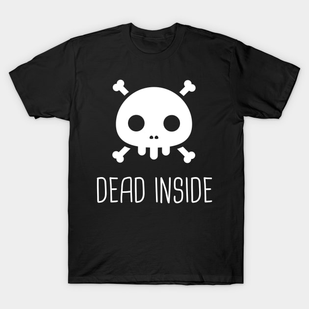 Dead Inside | Cute Emo Skeleton Skull T-Shirt by MeatMan